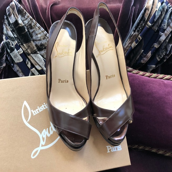 Louboutin Sling Back Pumps - Picture 1 of 8